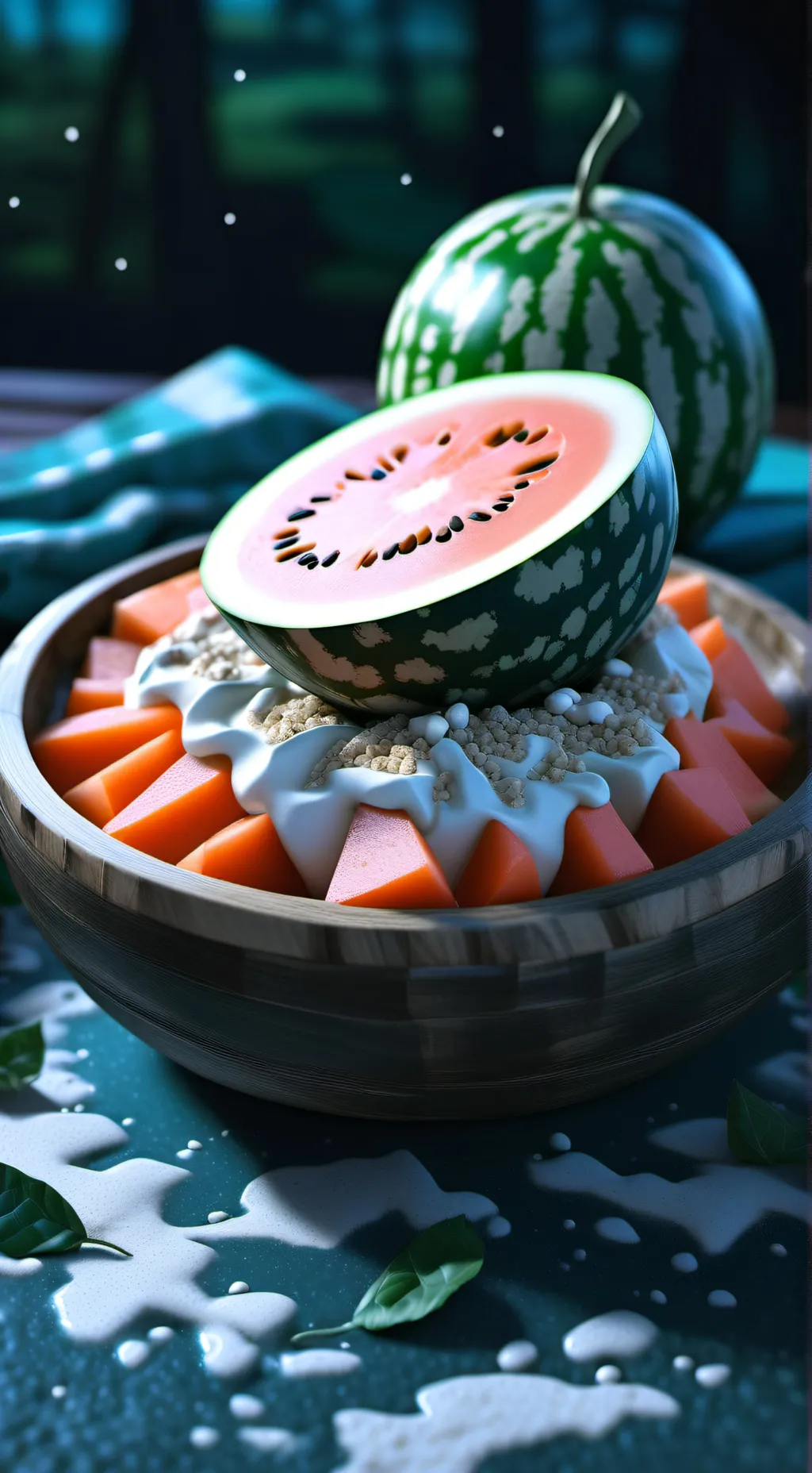 ai character: melon play ground  background