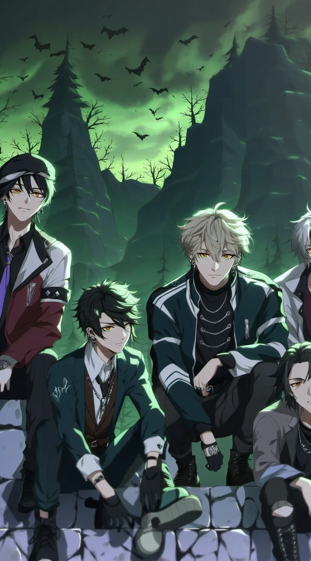 ai character: Stray kids concert background