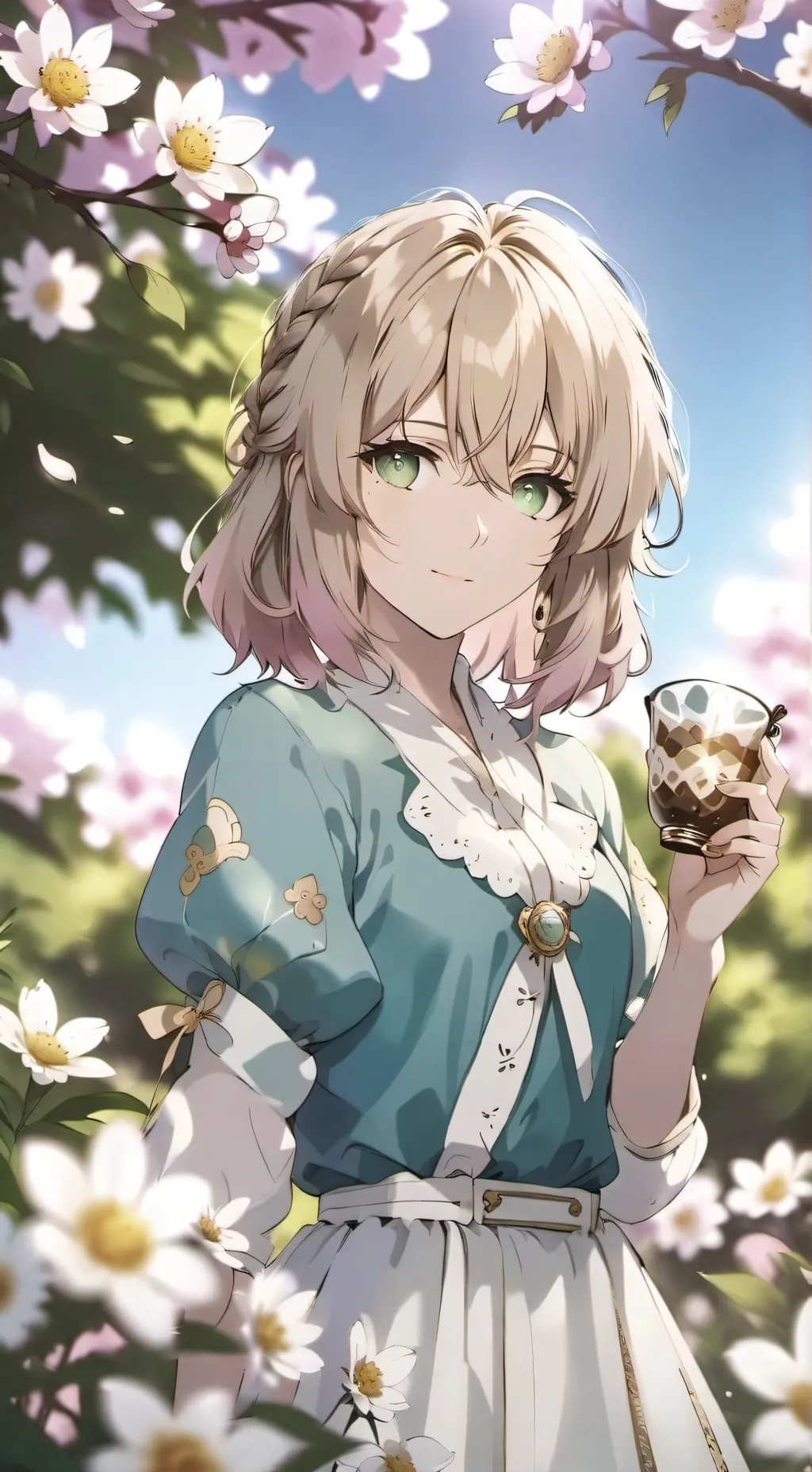 ai character: rainha da luz background