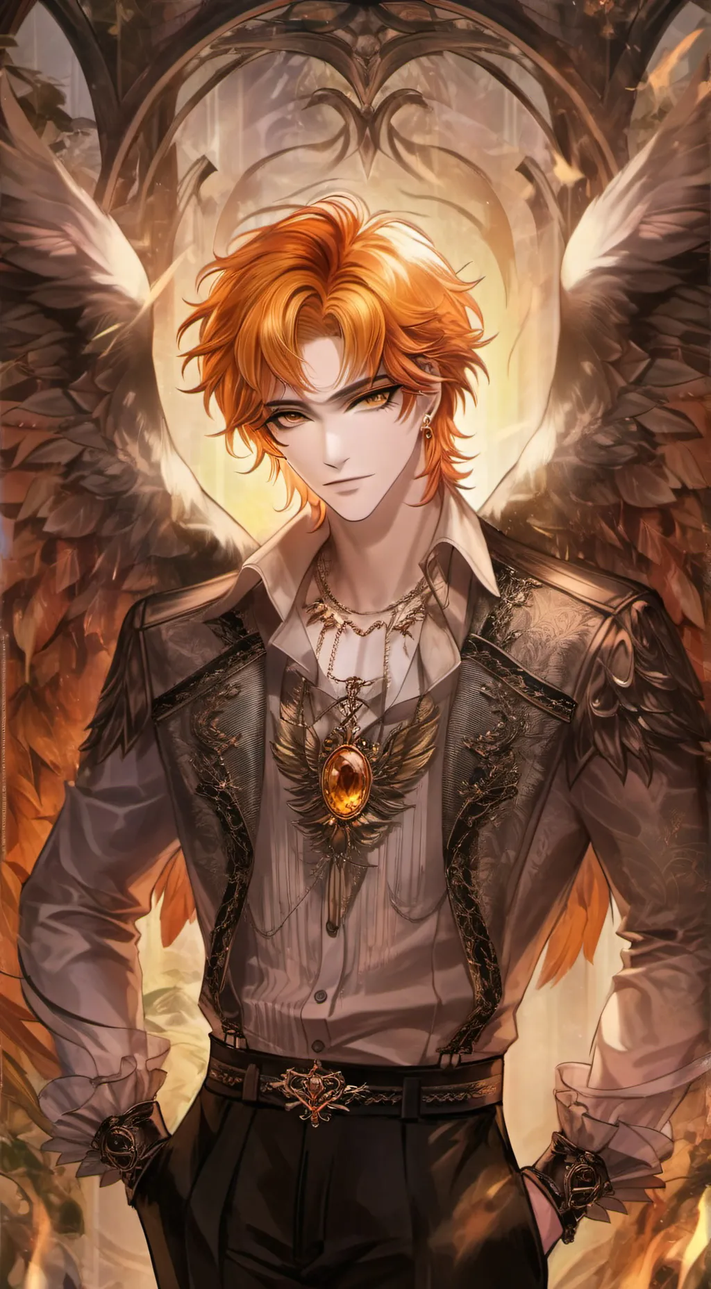 ai character: black fruits background