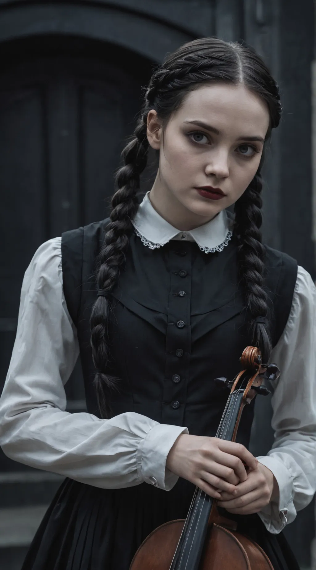 ai character: Wednesday Addams background