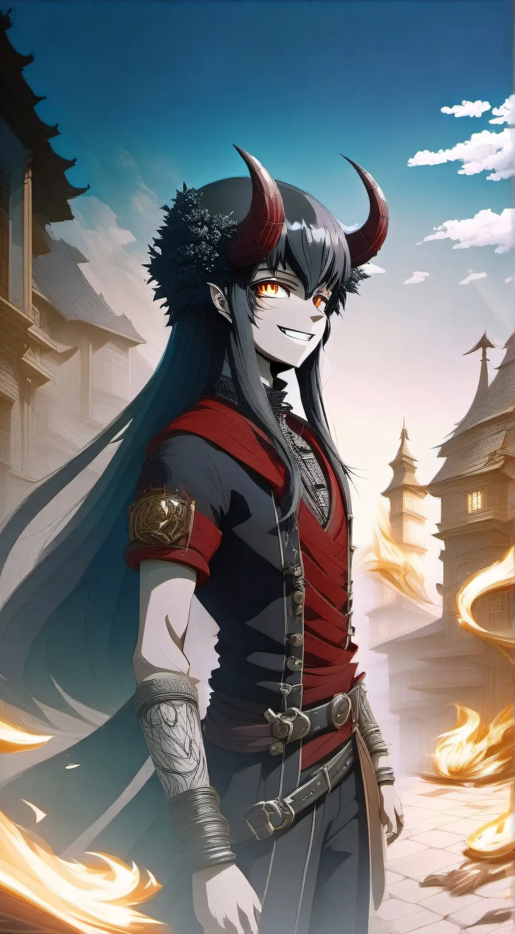 ai character: demon king mui  background