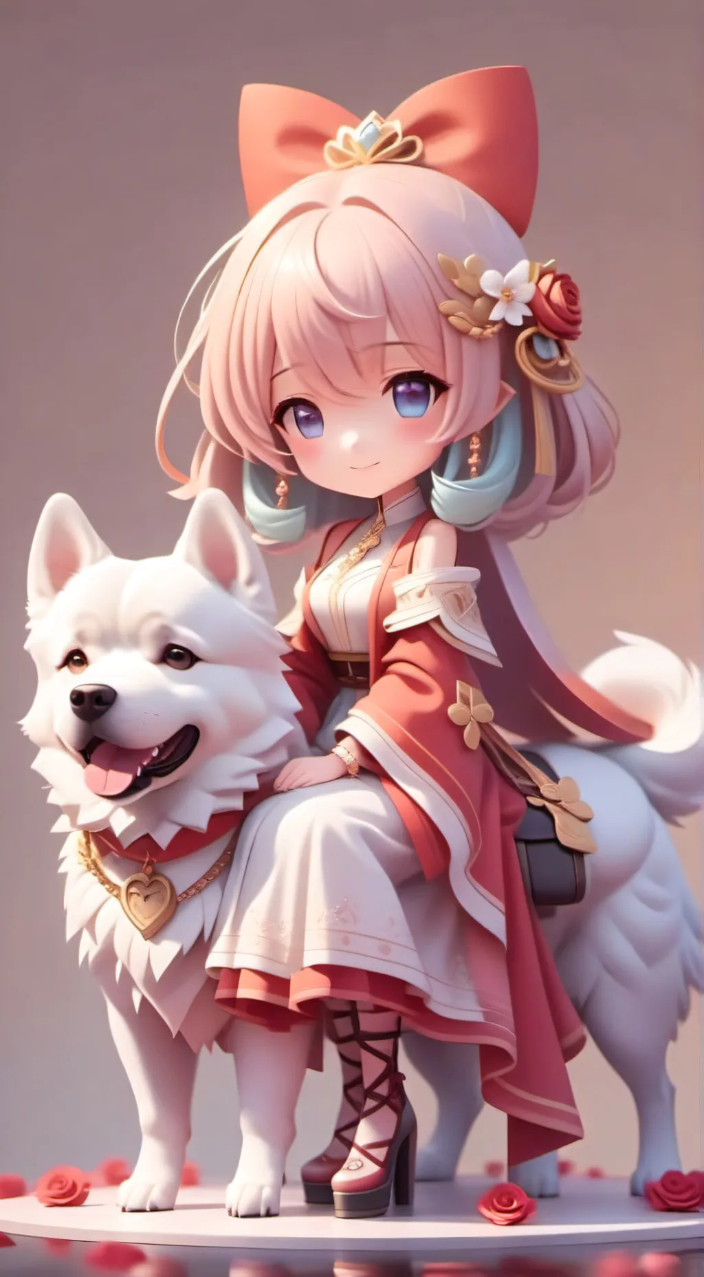 ai character: Petite fille  background