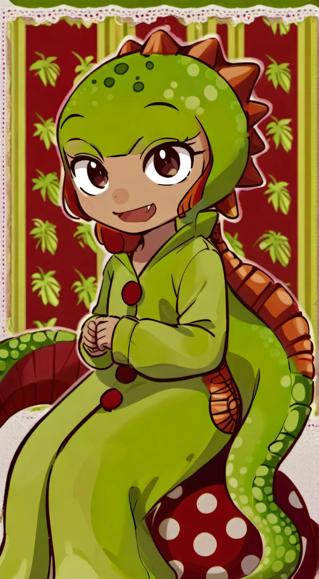 ai character: Dino-snore Shelly  background