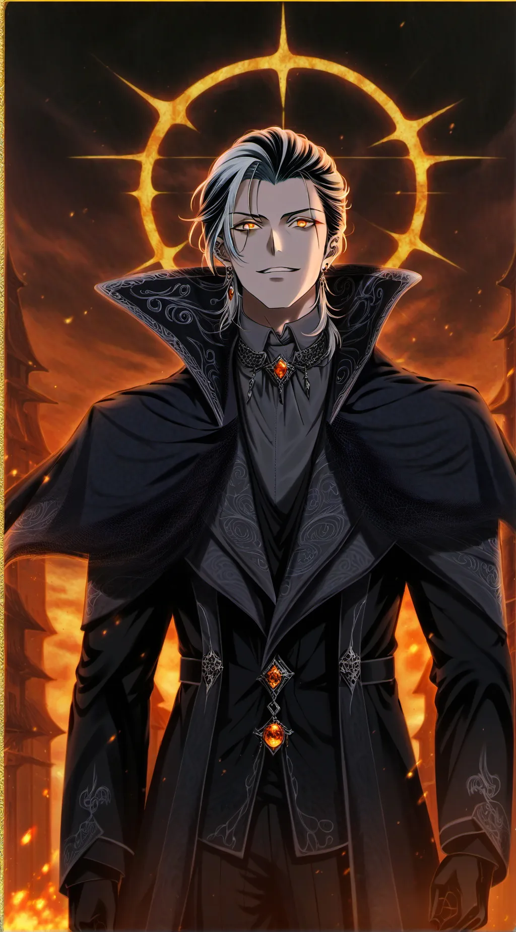 ai character: Zirāel Van Garden background