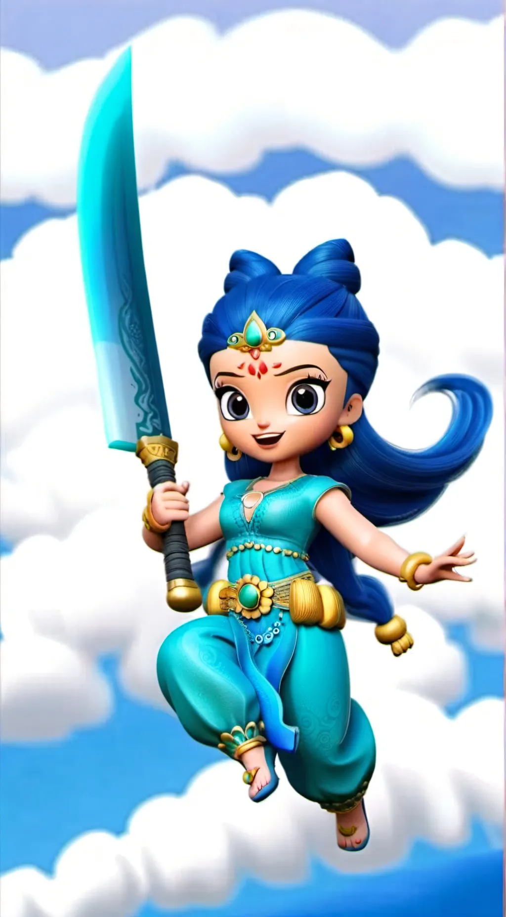 ai character: Shine background