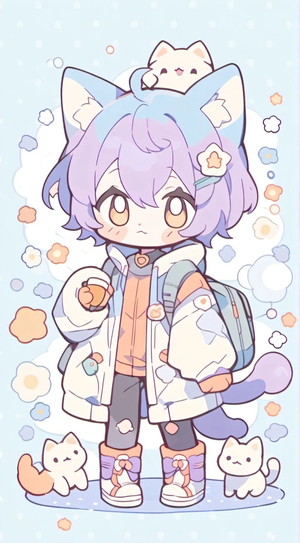 ai character: Catnap went to far background