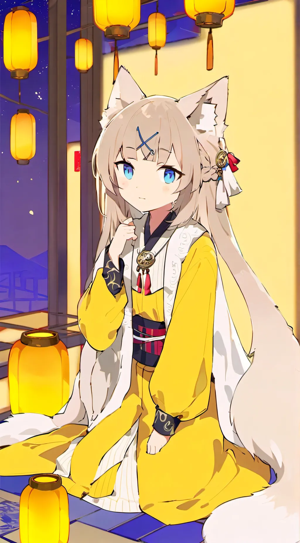ai character: Blue Desert Wanderer background