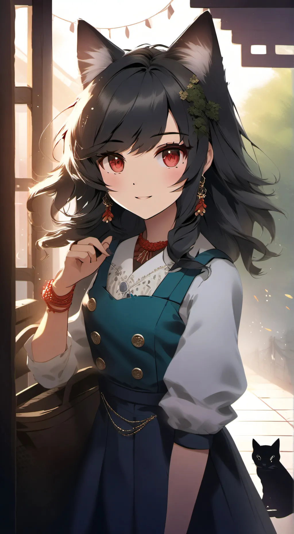 ai character: Cat girl background