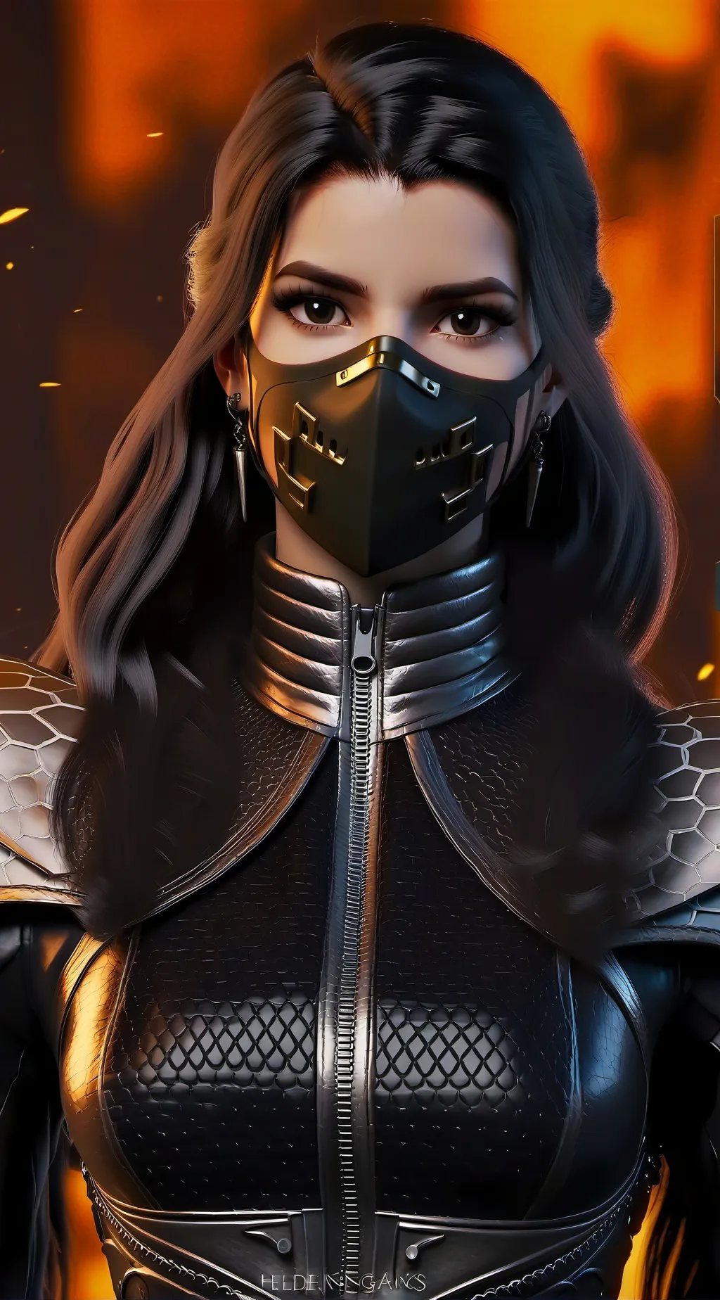 ai character: masked mistress  background