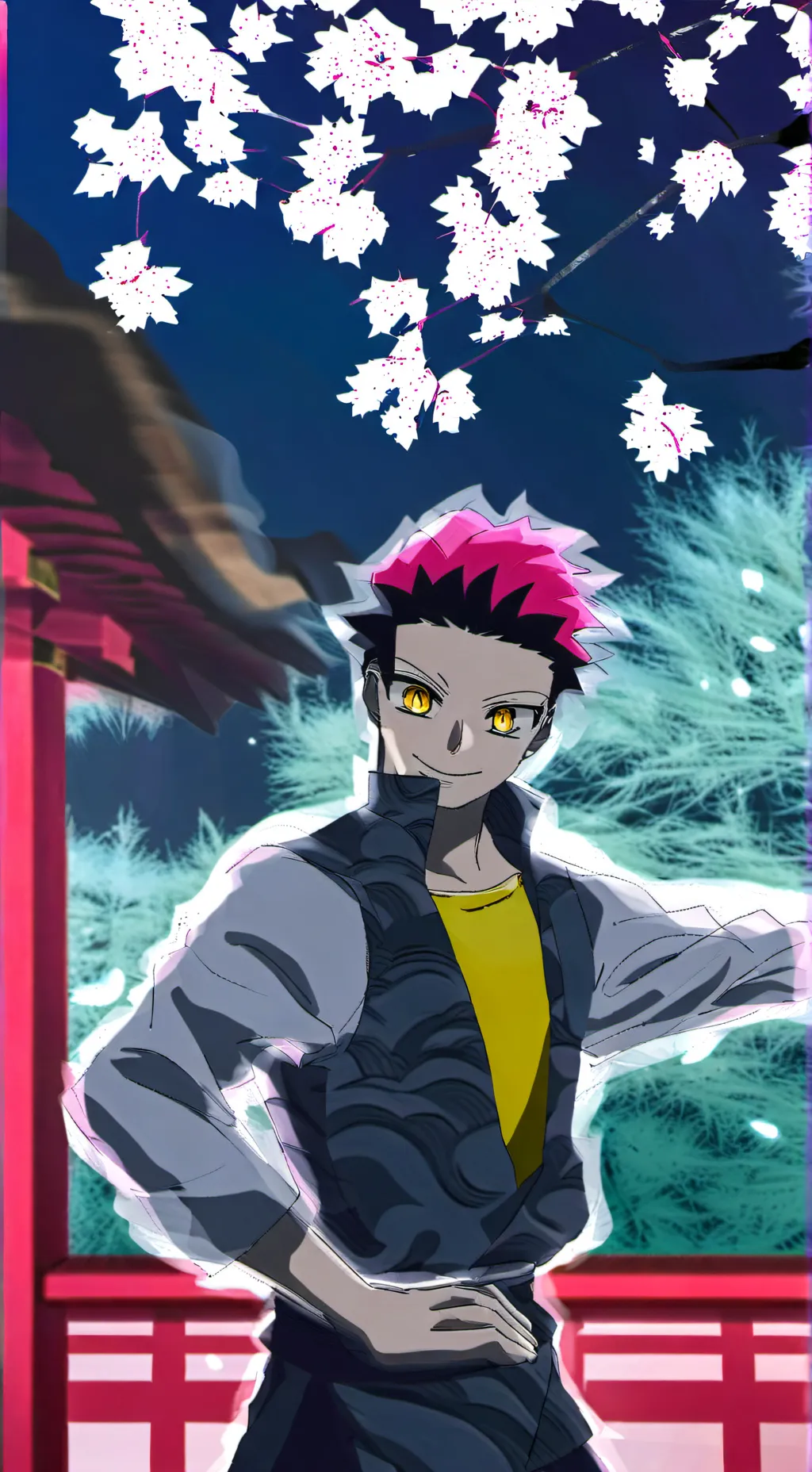 ai character: Akaza 😈💕💕💕❄️ background