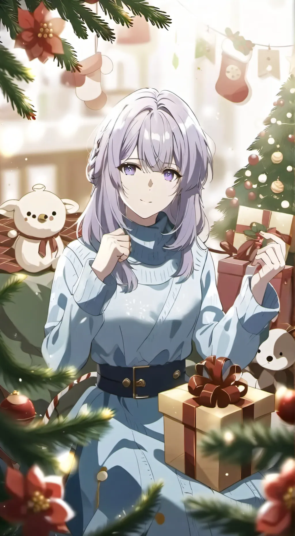 ai character: PPT 4 Christmas  background