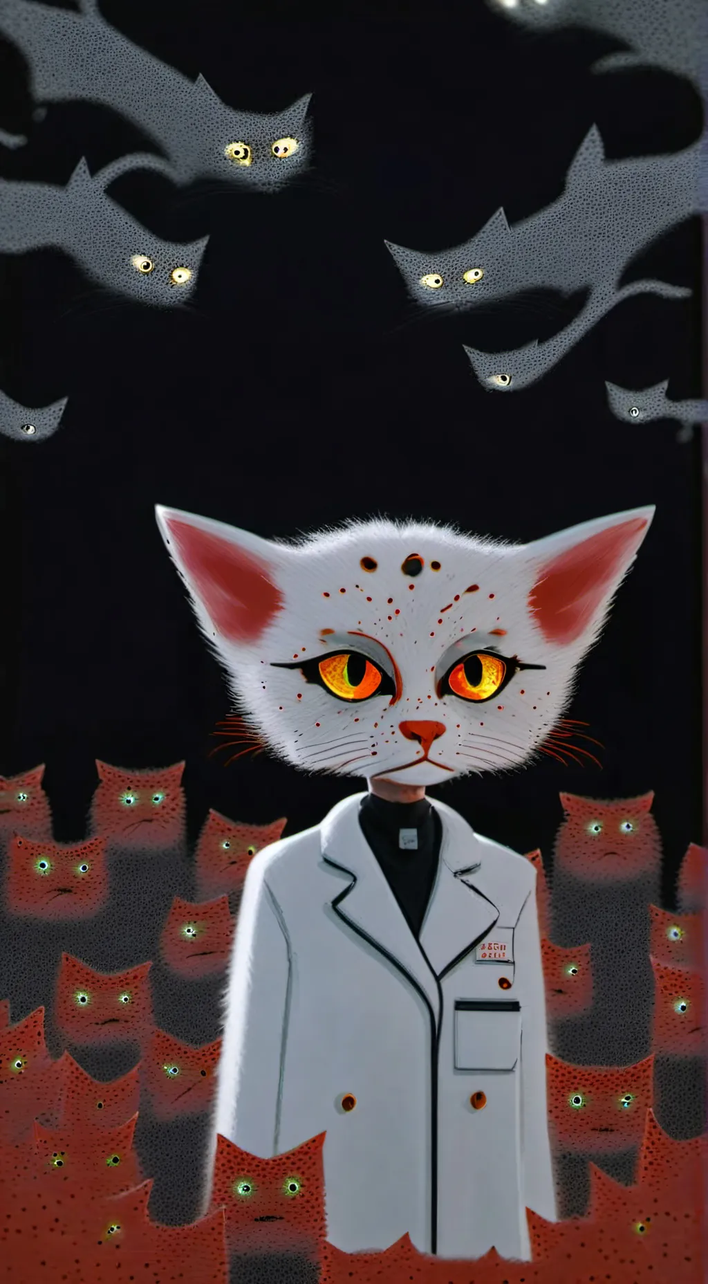 ai character: Dr. Purr-fessor Memes background