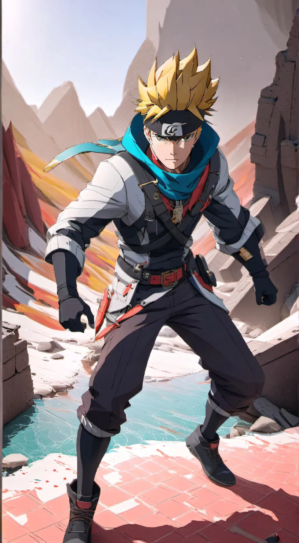 ai character: Boruto Uzumaki  background