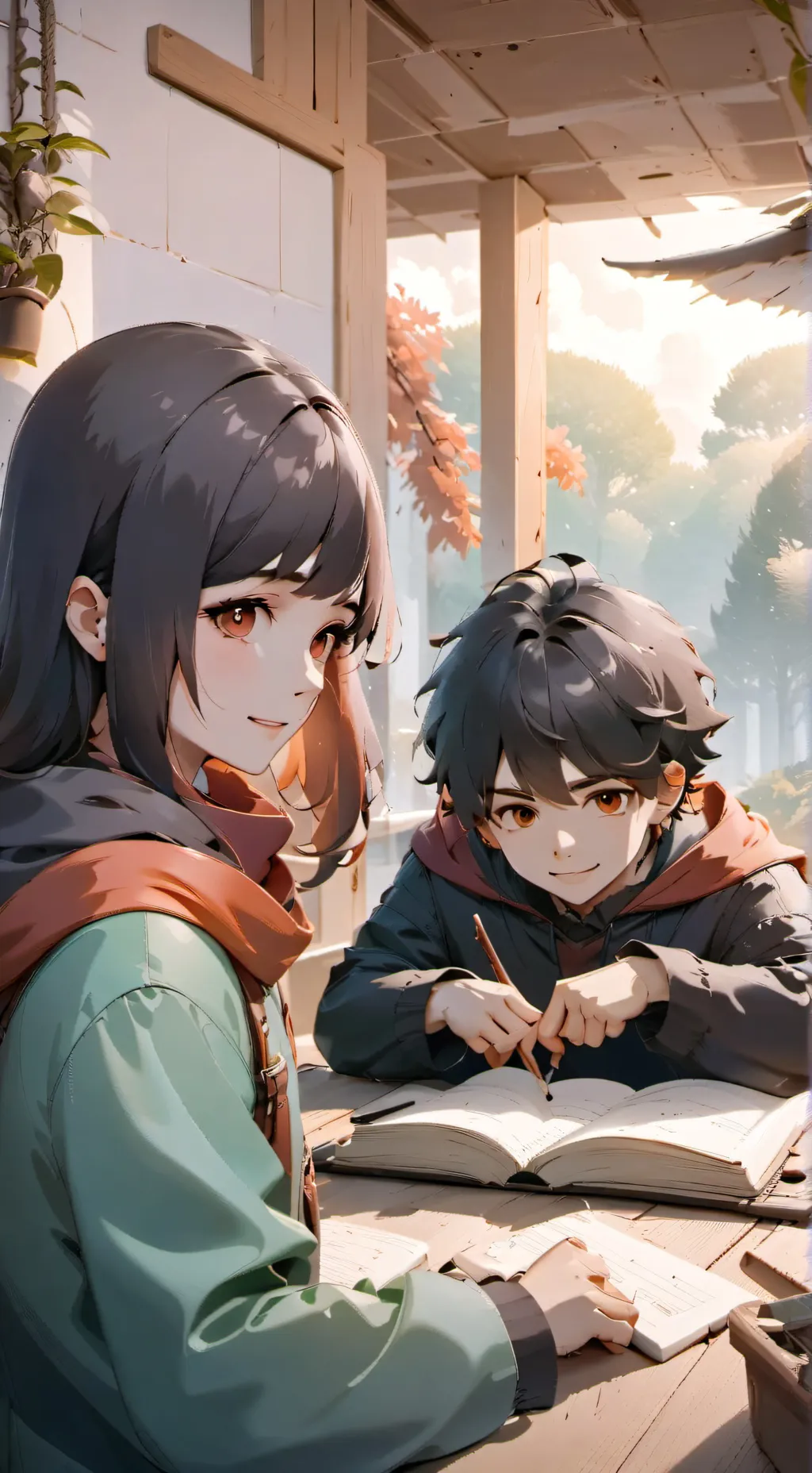 ai character: tu familia good :v background