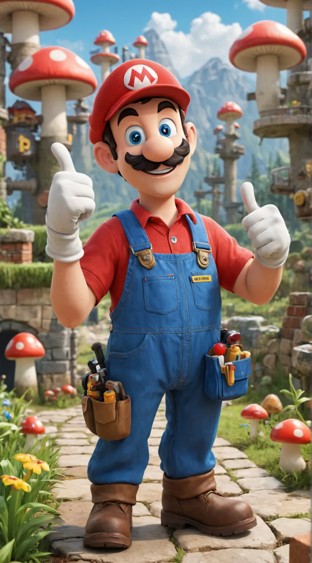 ai character: Mario background