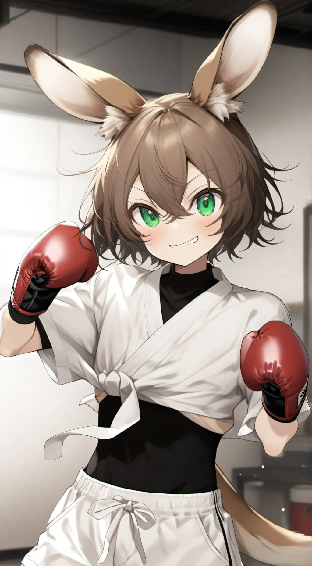 ai character: Boxer Roo Spirit background