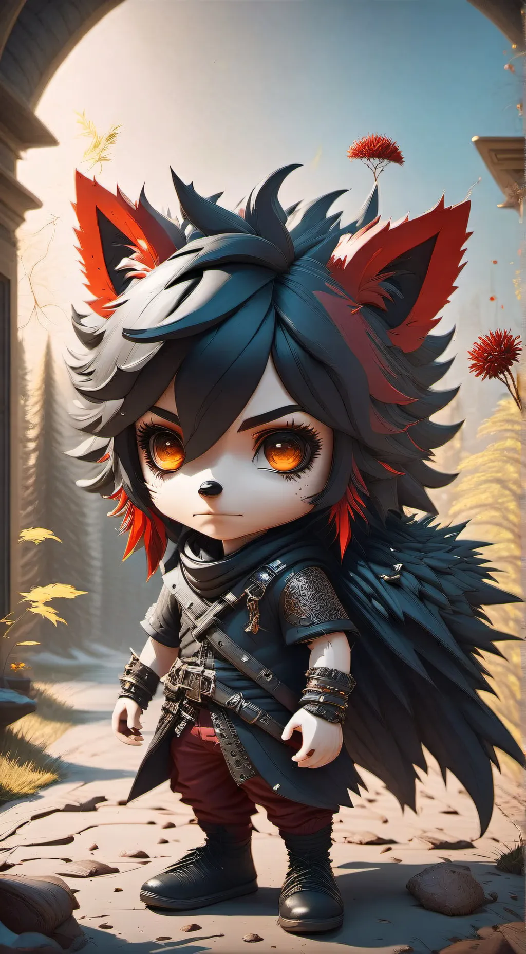 ai character: shadow the hedgeog background