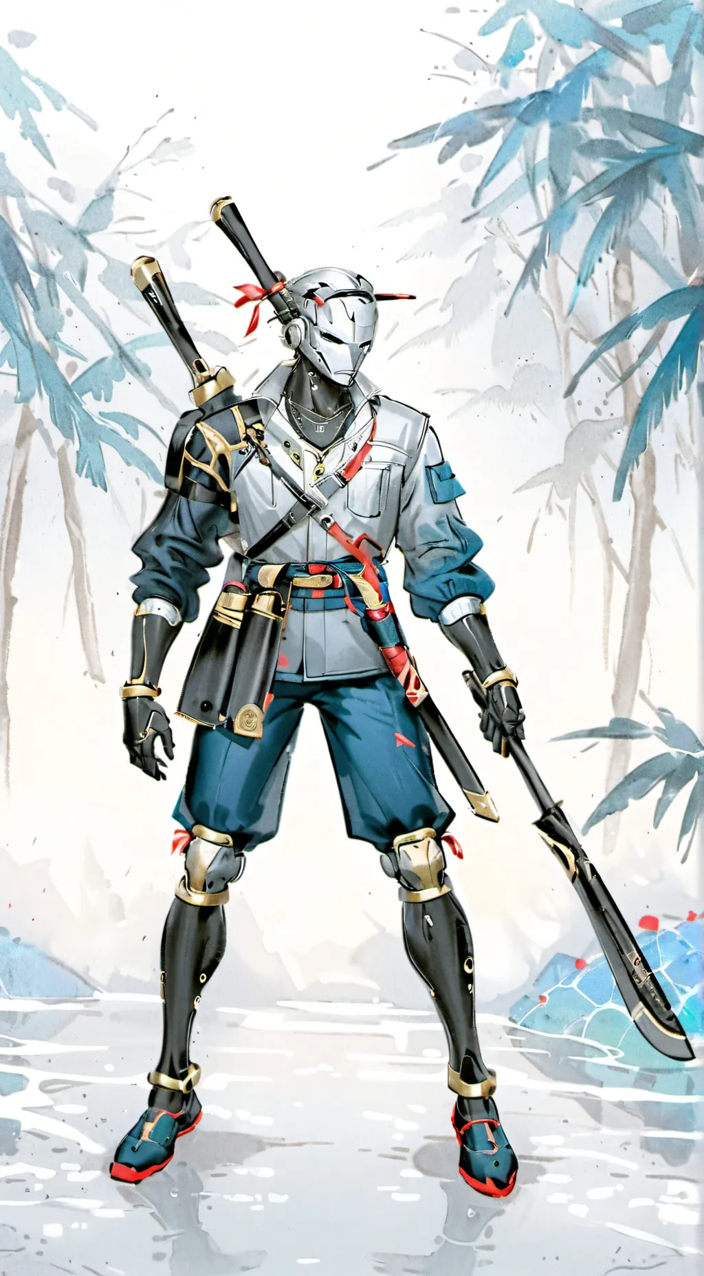 ai character: Bucky  background
