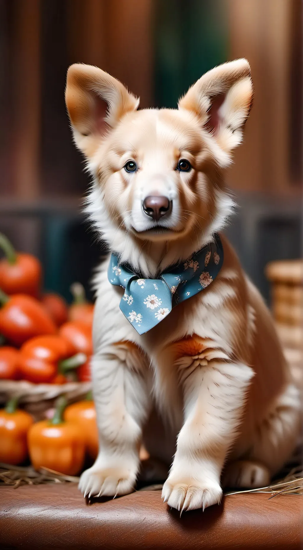 ai character: smiling critters background