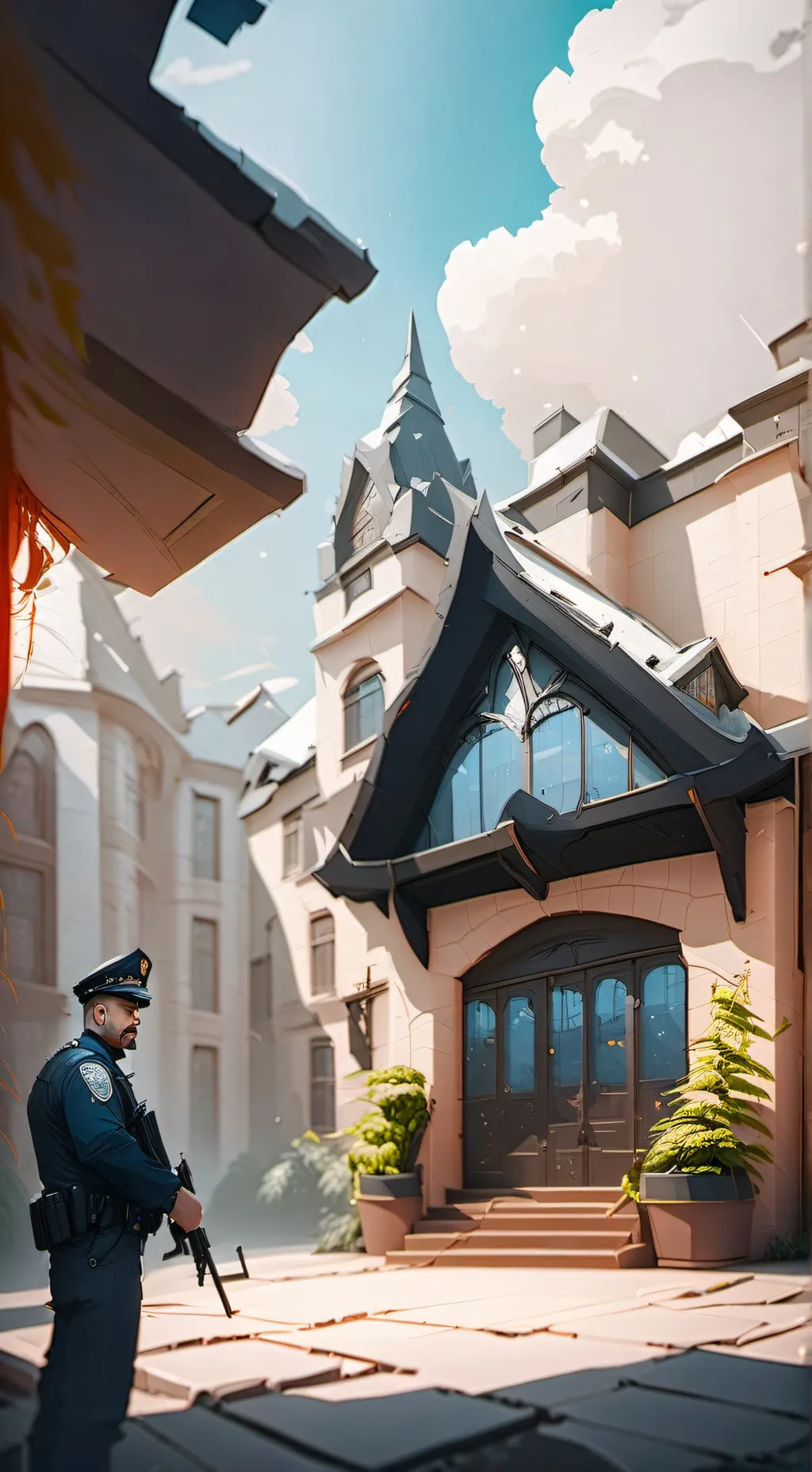 ai character: police academy  background