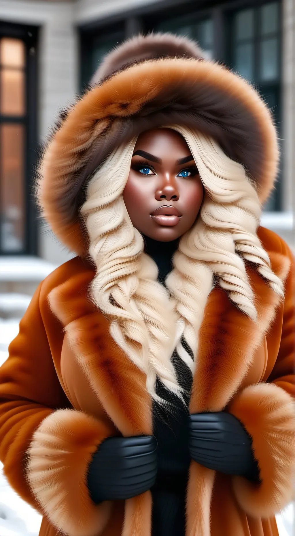 ai character: African Swede Girl background