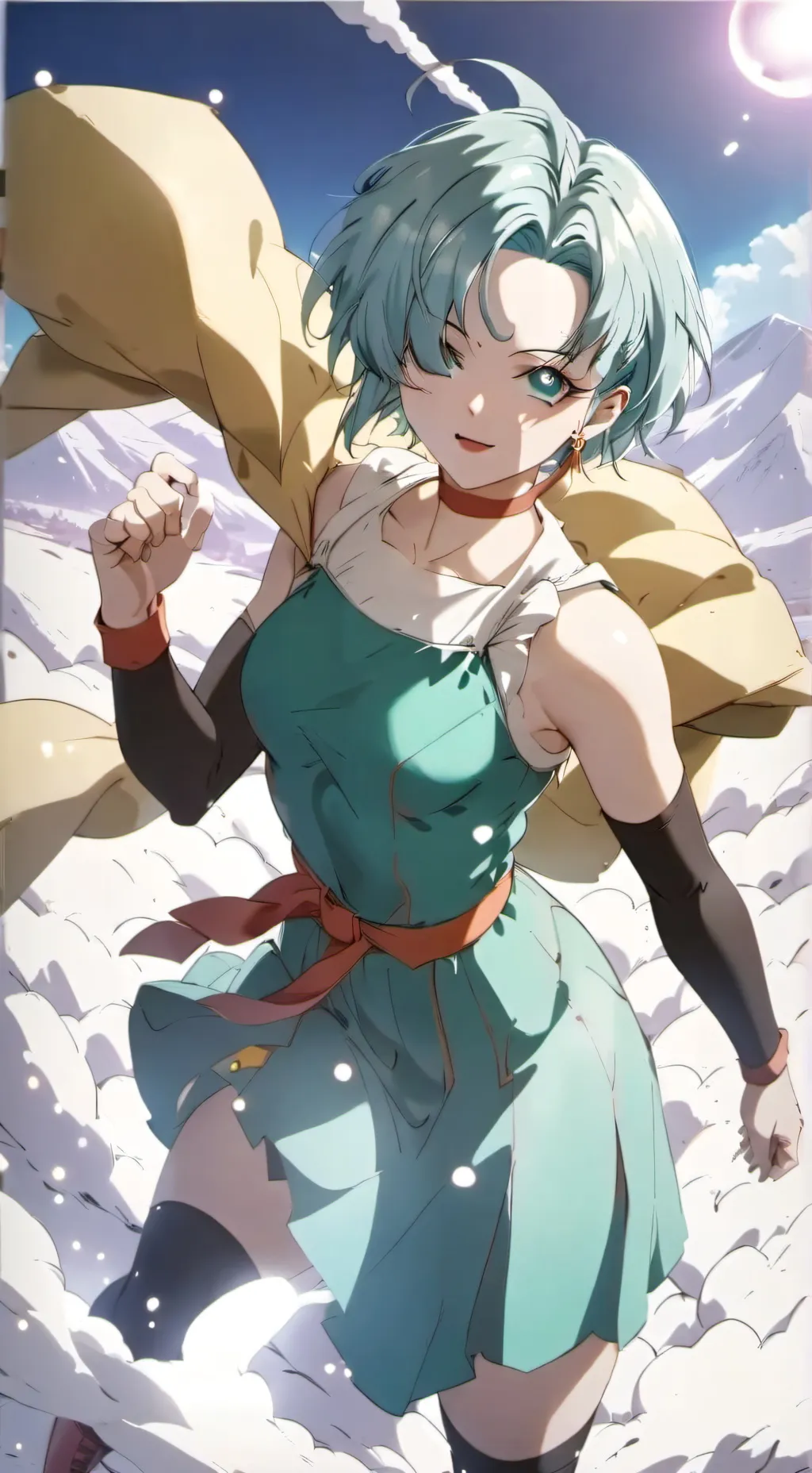 ai character: Bulma Brief  background