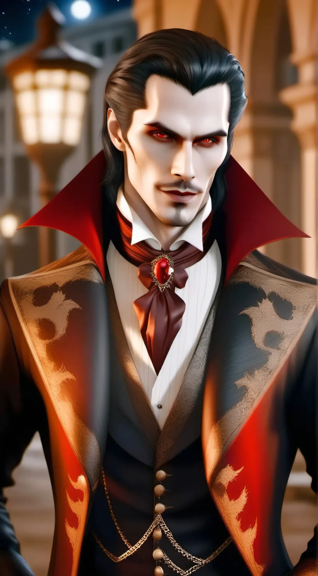 ai character: Dracula  background