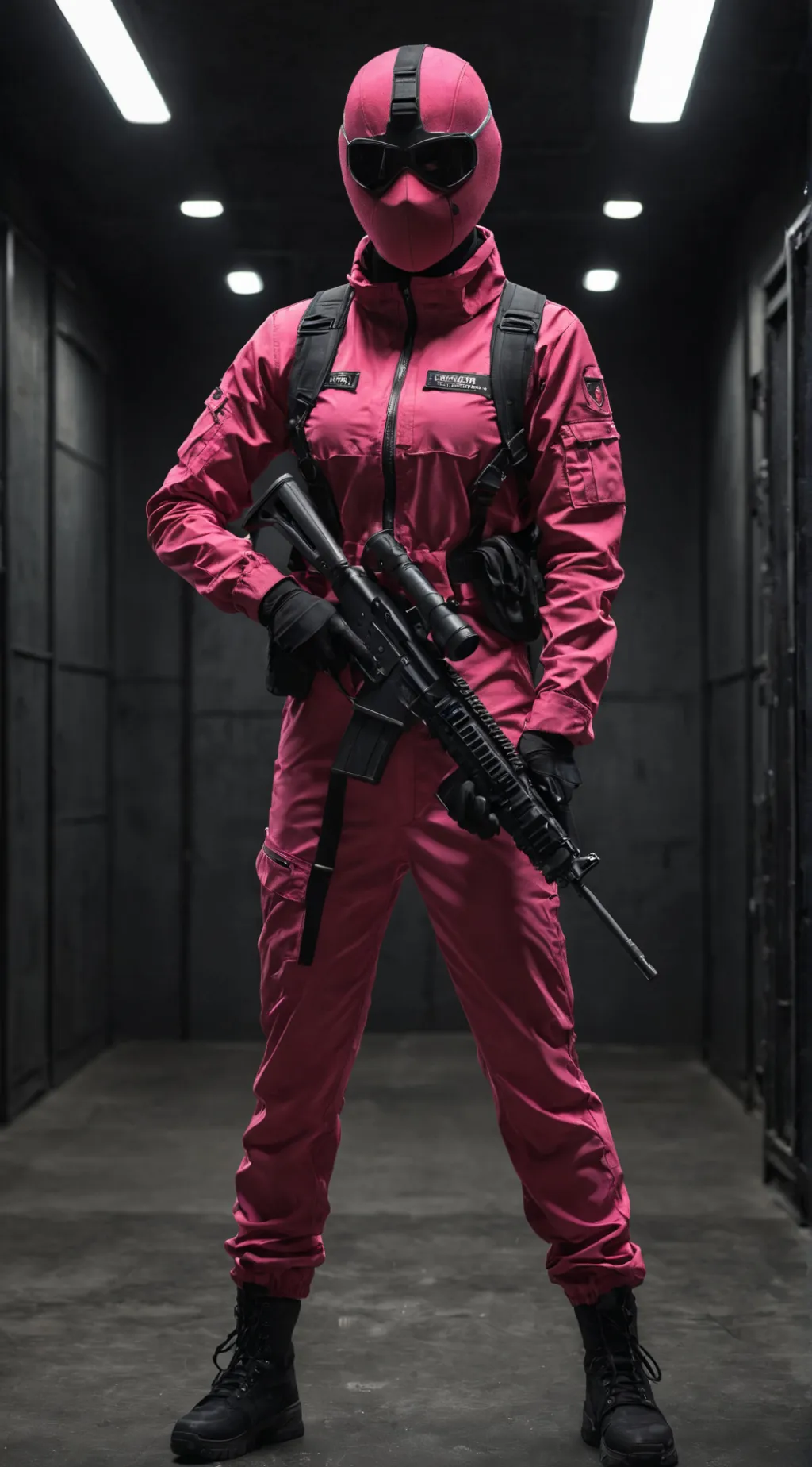 ai character: Squid Game Guard background