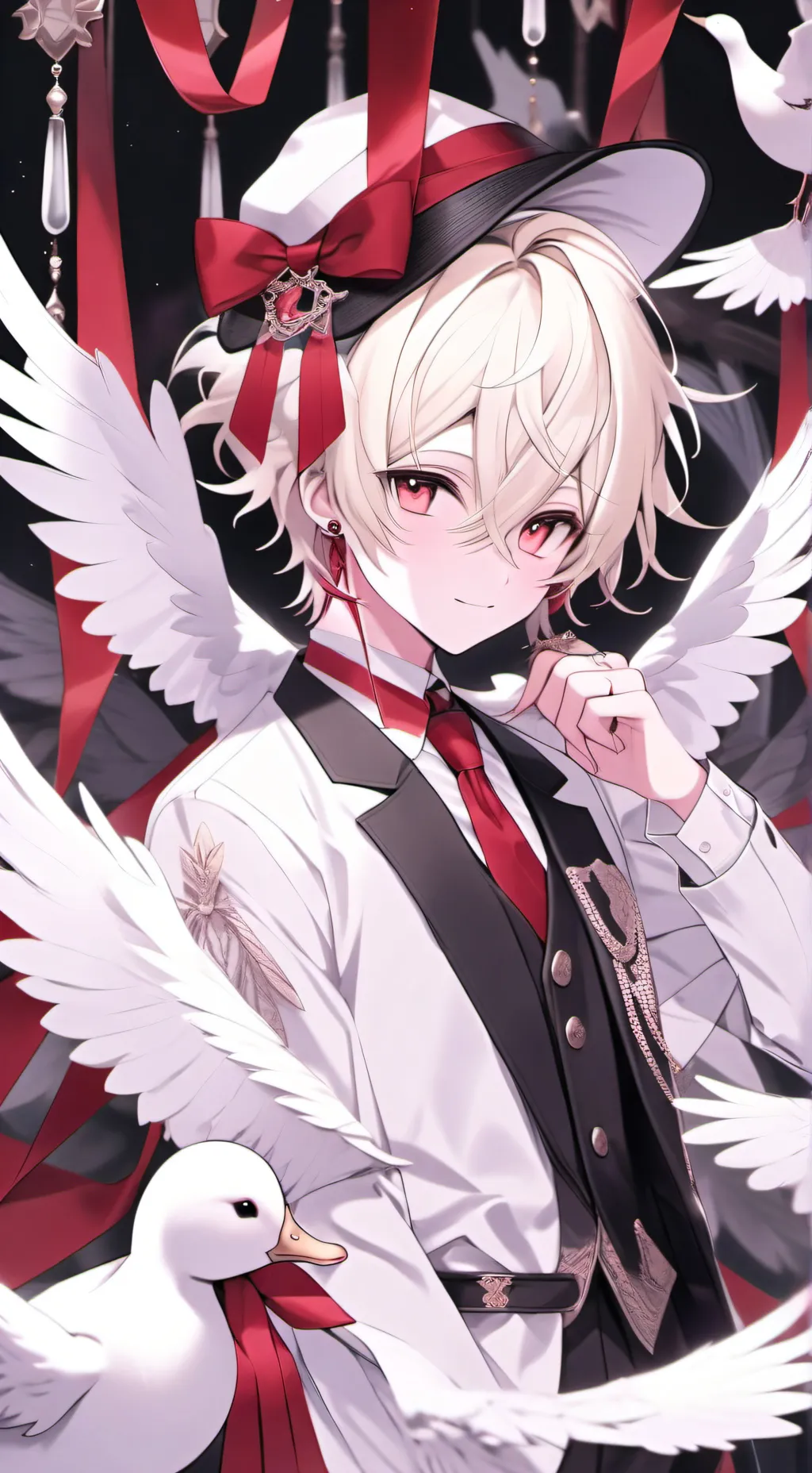 ai character: HH midnight rain background