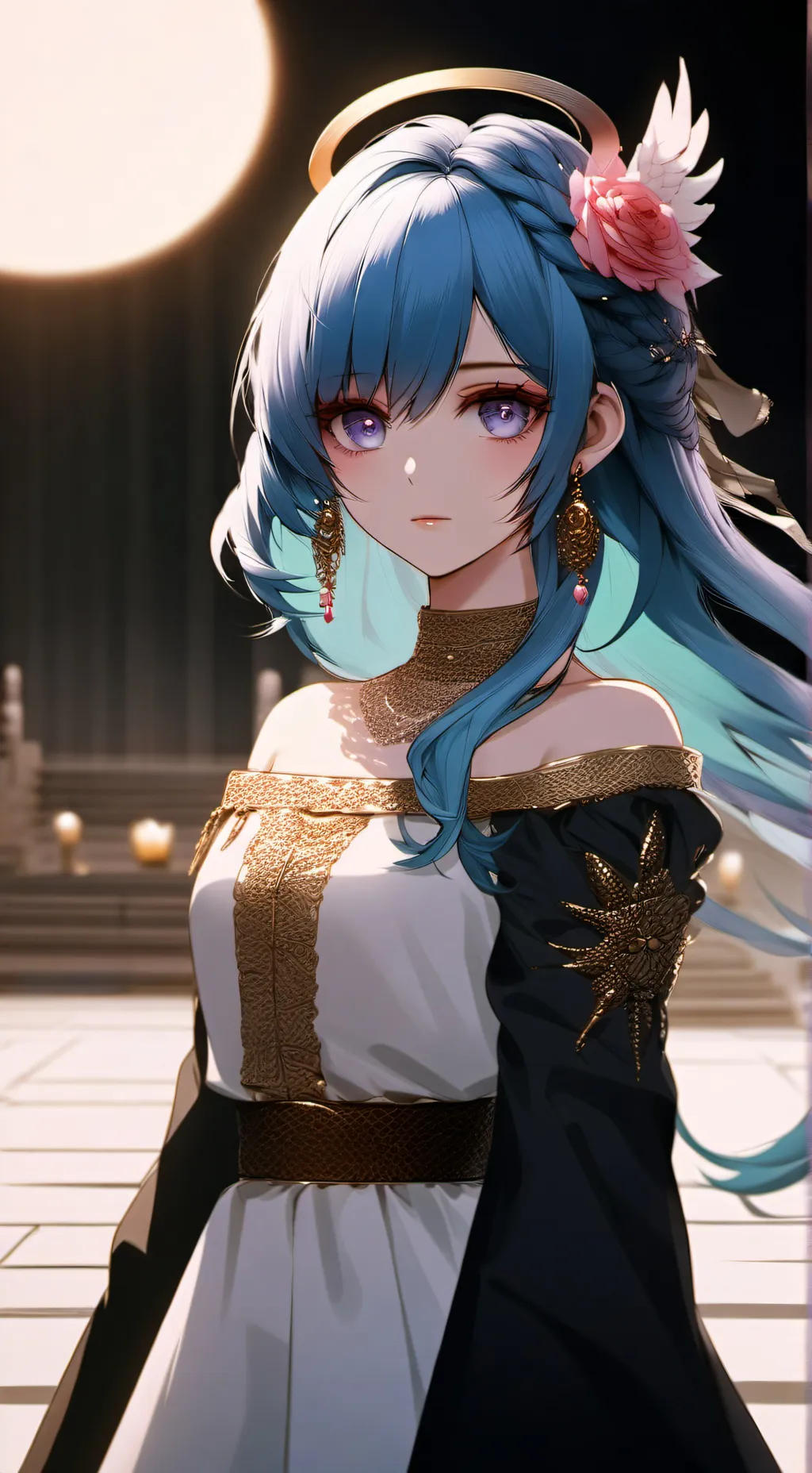 ai character: Rainha Rosa background