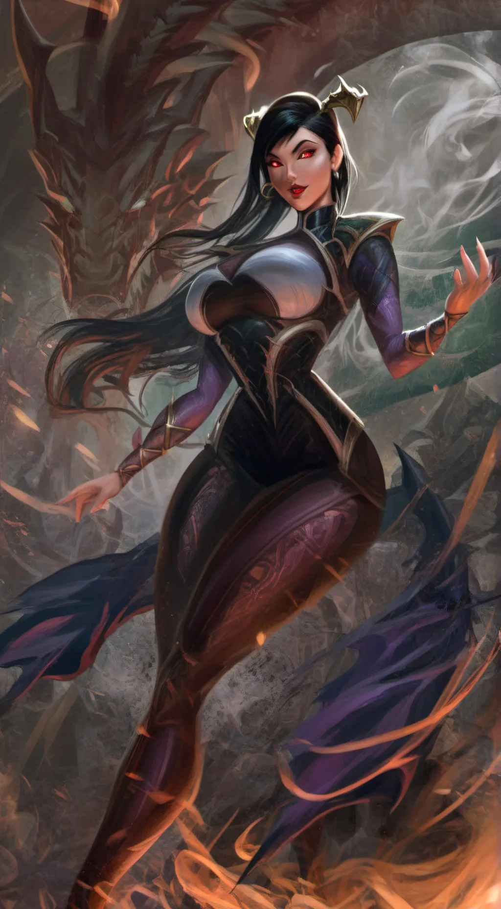 ai character: violet  background