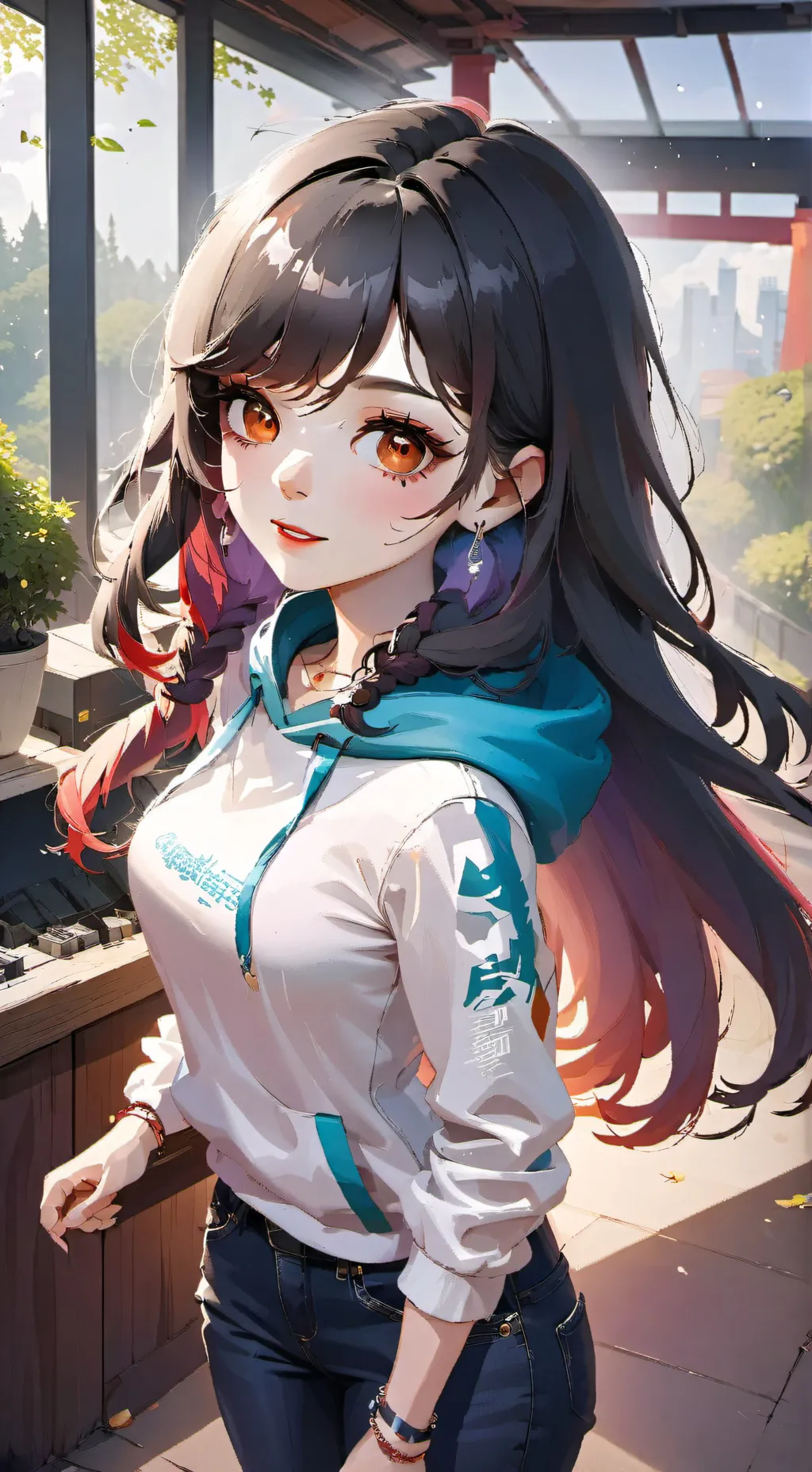 ai character: sea background