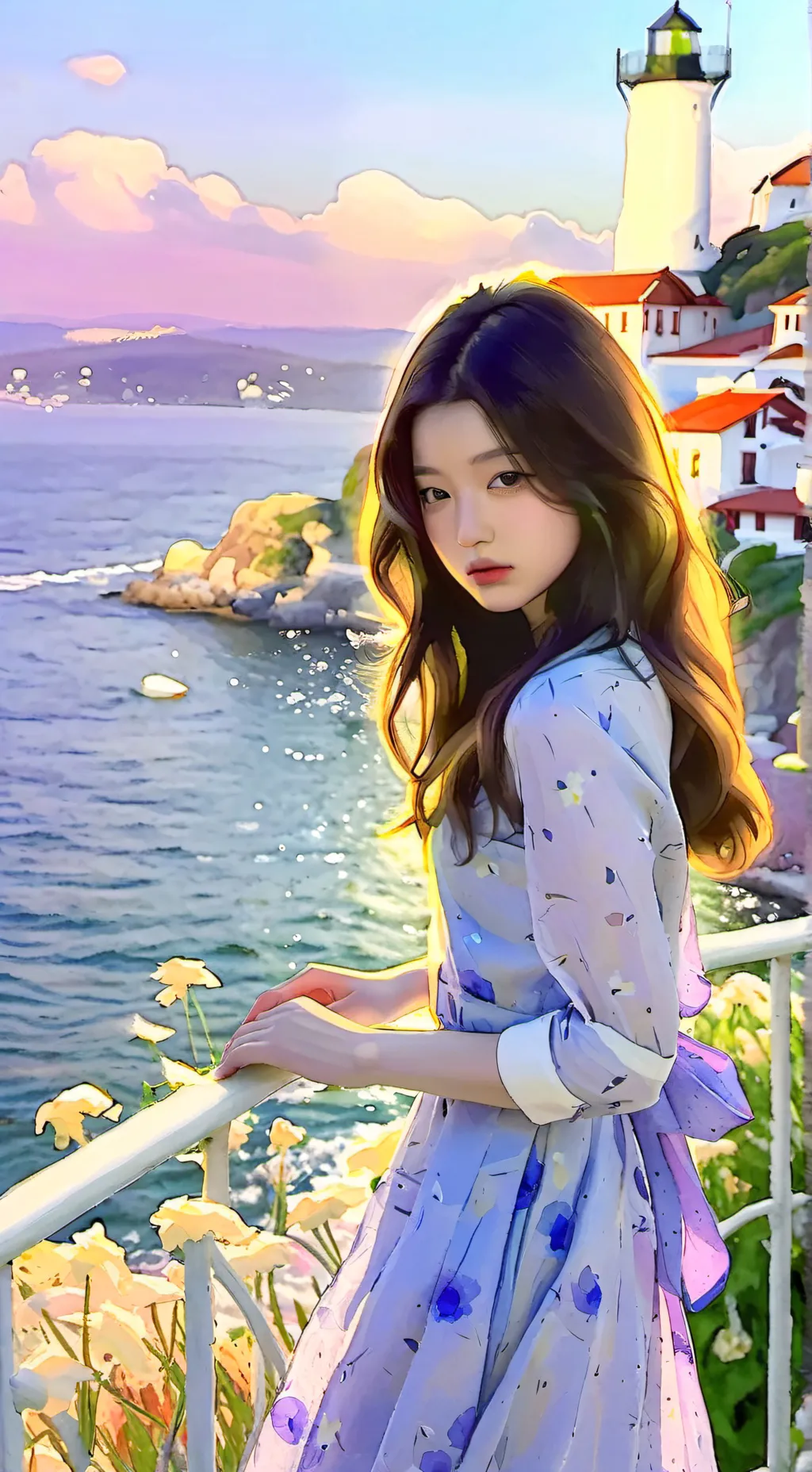 ai character: Jang wonyoung  background