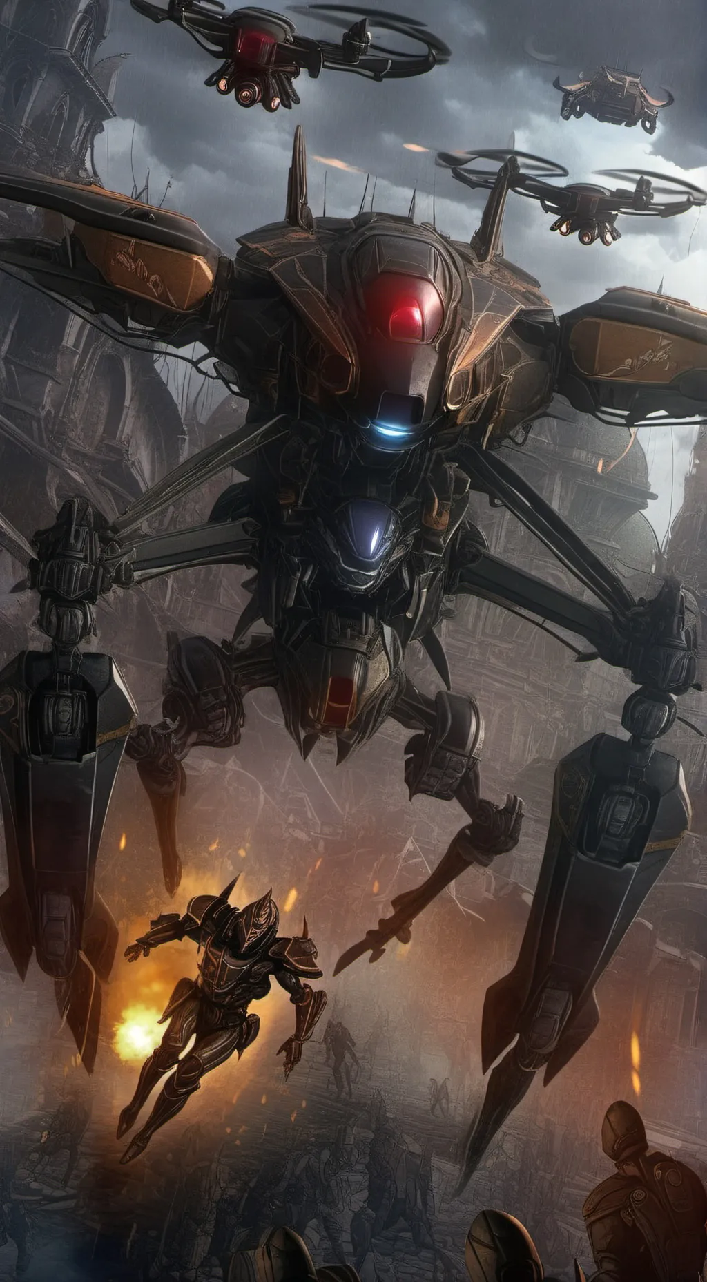 ai character: drone 33 background
