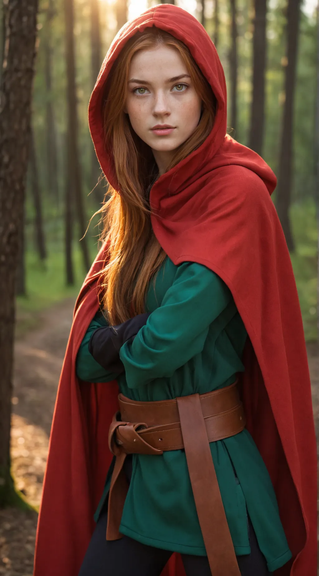 ai character: Red Riding Hood background