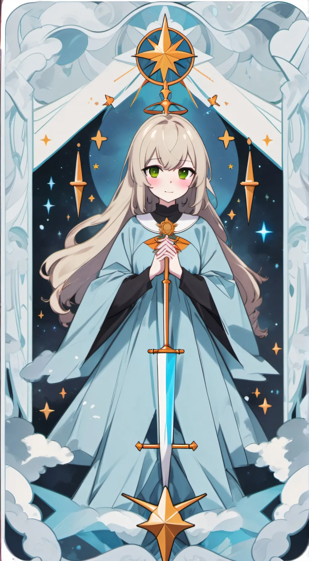 ai character: Angel guadian background
