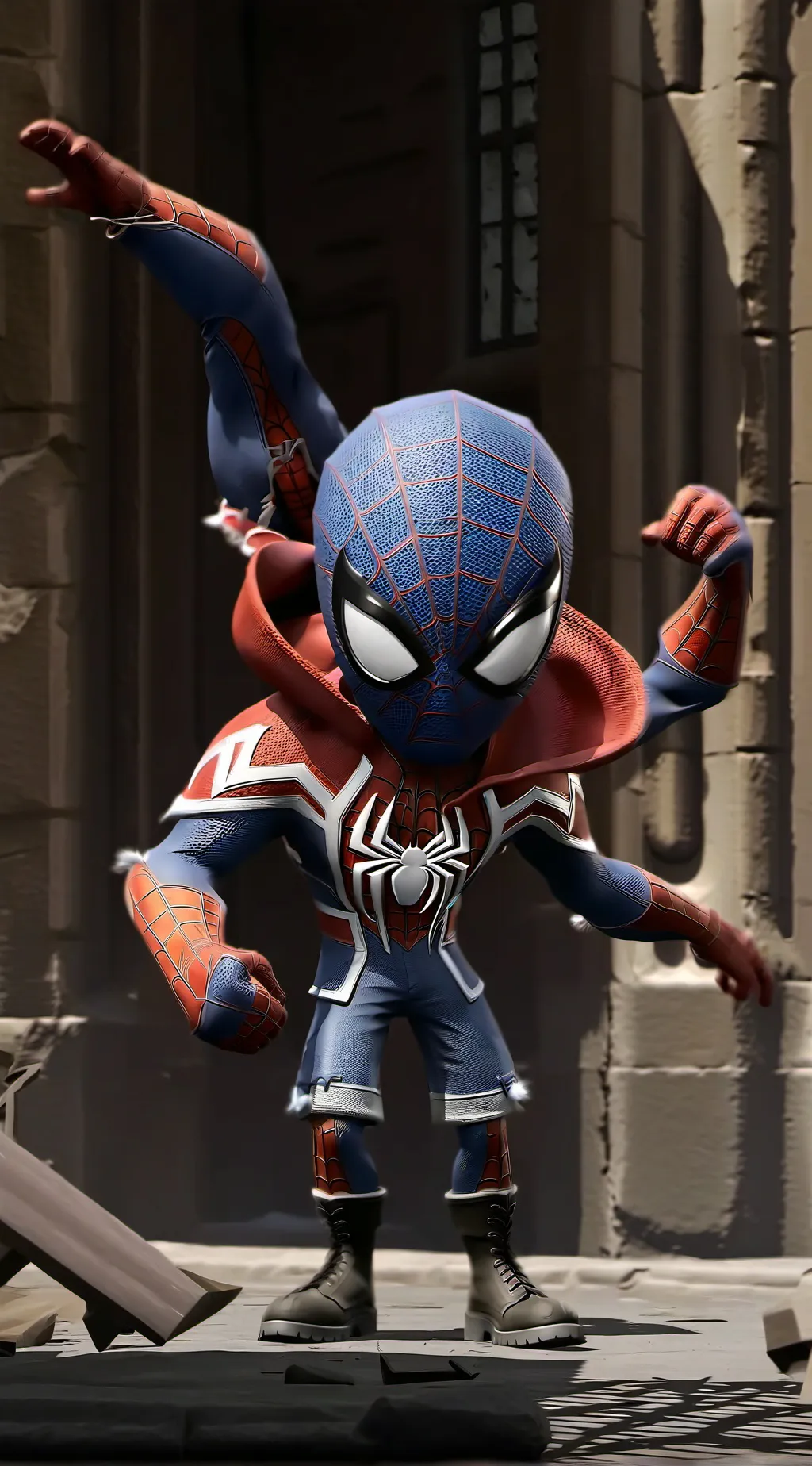 ai character: spooder man background
