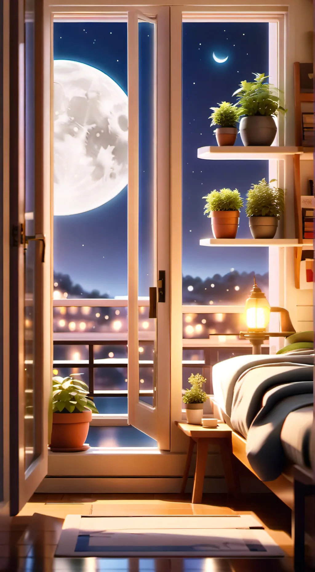 ai character: MoonFlower sus... background