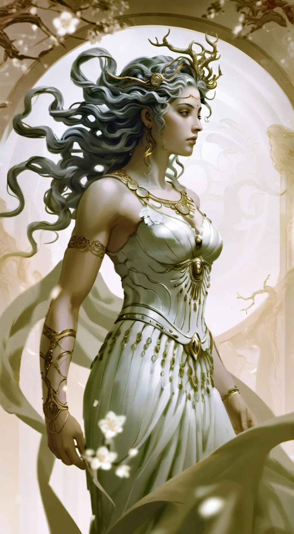 ai character: Medusa background