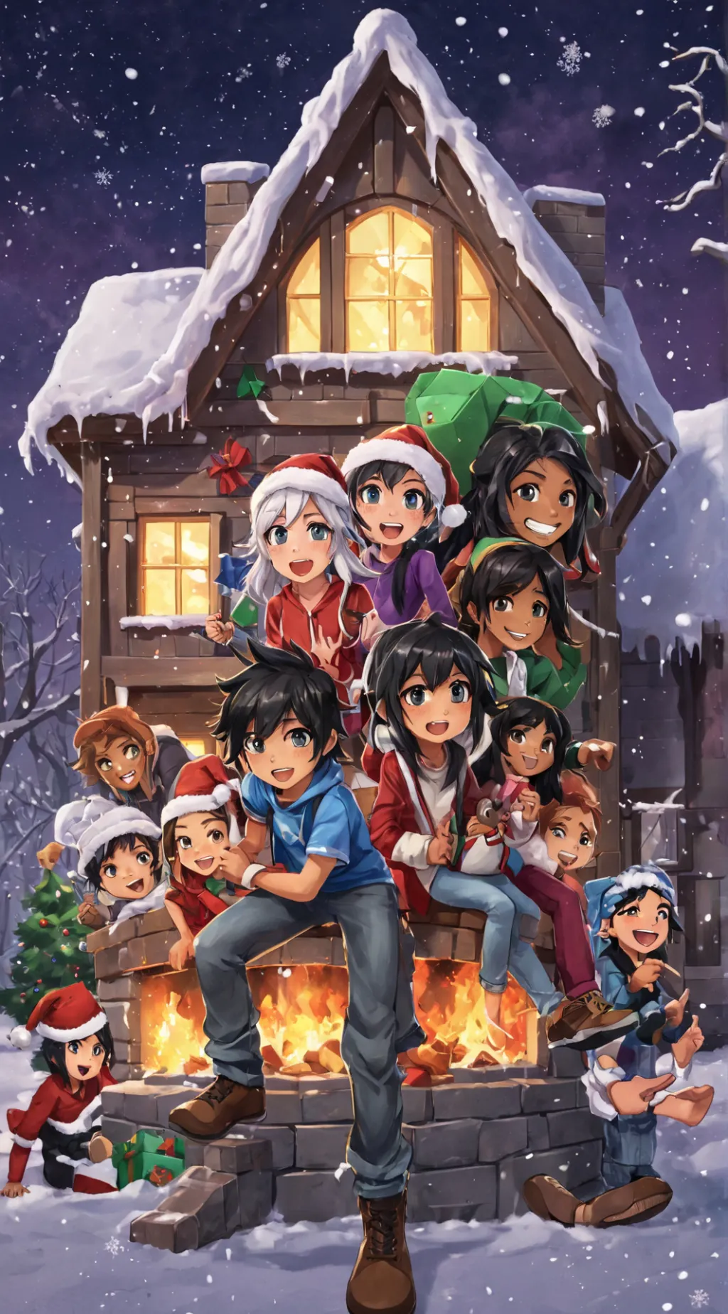 ai character: All friends background