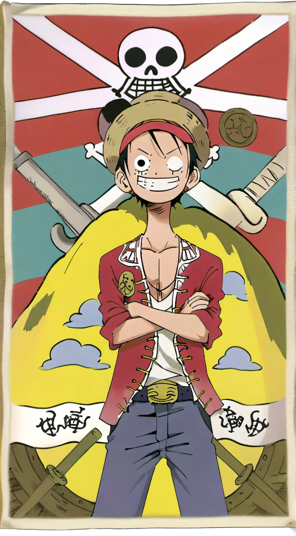 ai character: straw hat crew  background