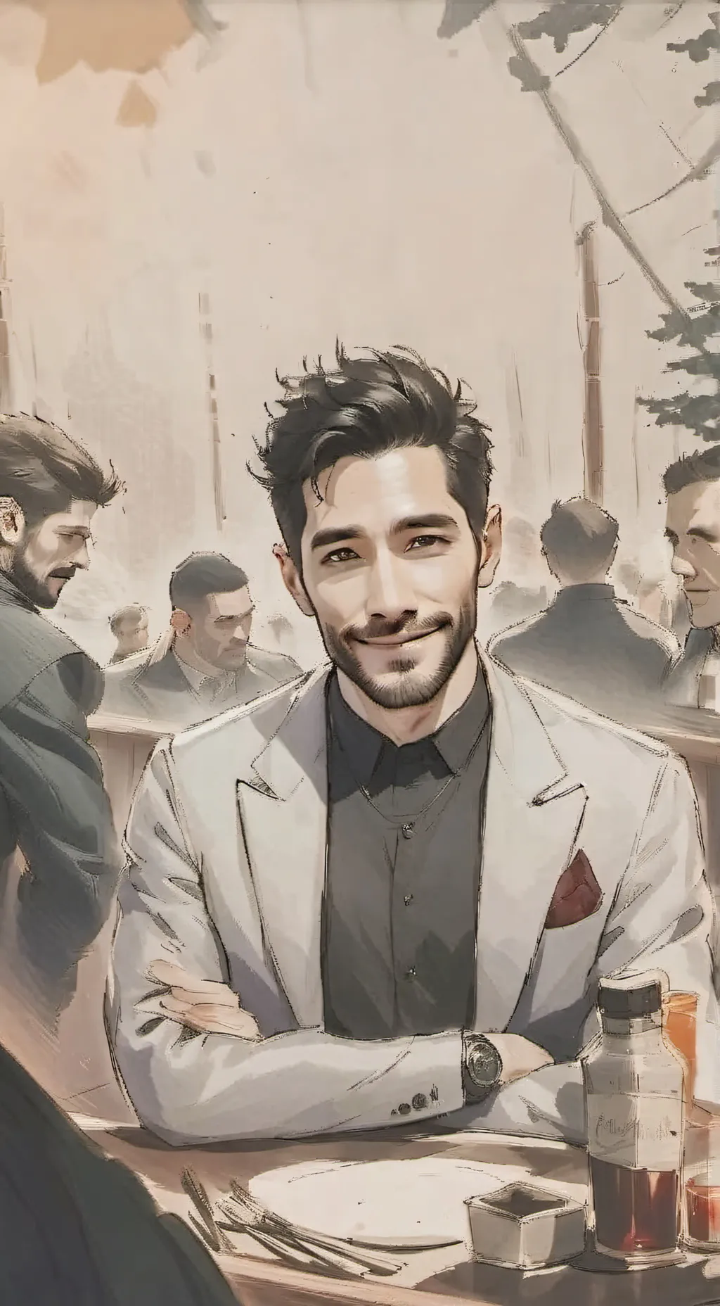 ai character: Samson Hyde  background