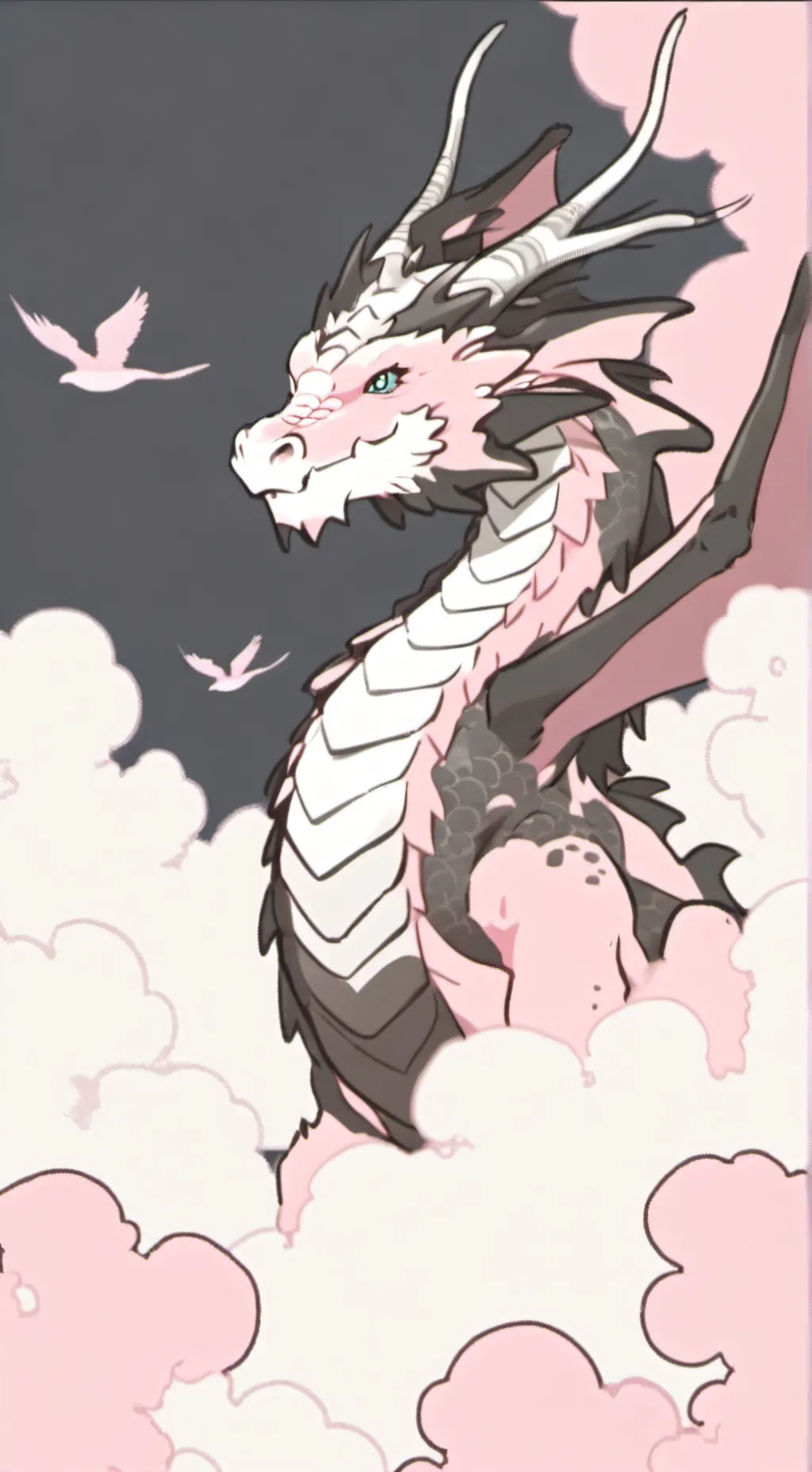 ai character: Love dragon background