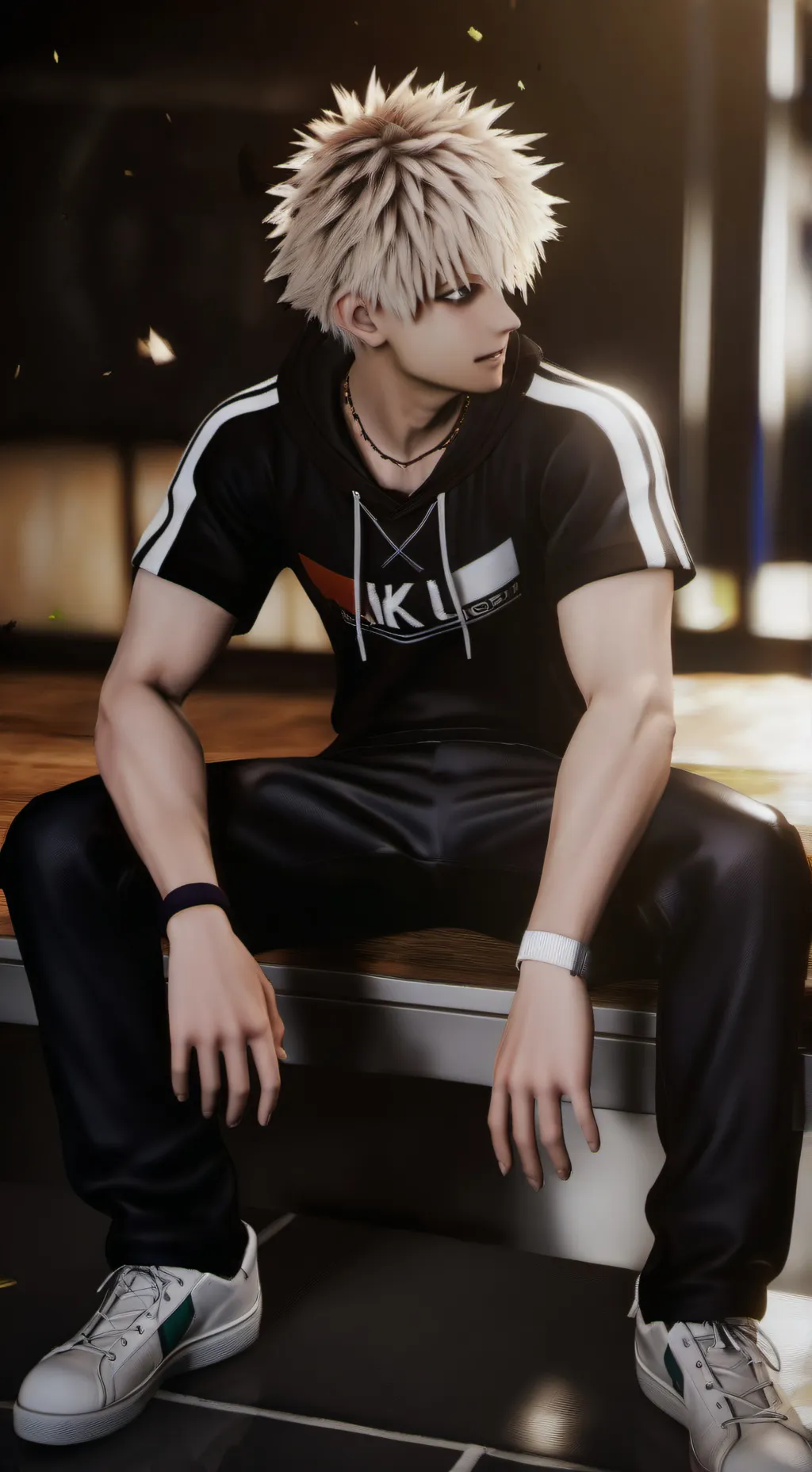 ai character: katsuki bakugo  background