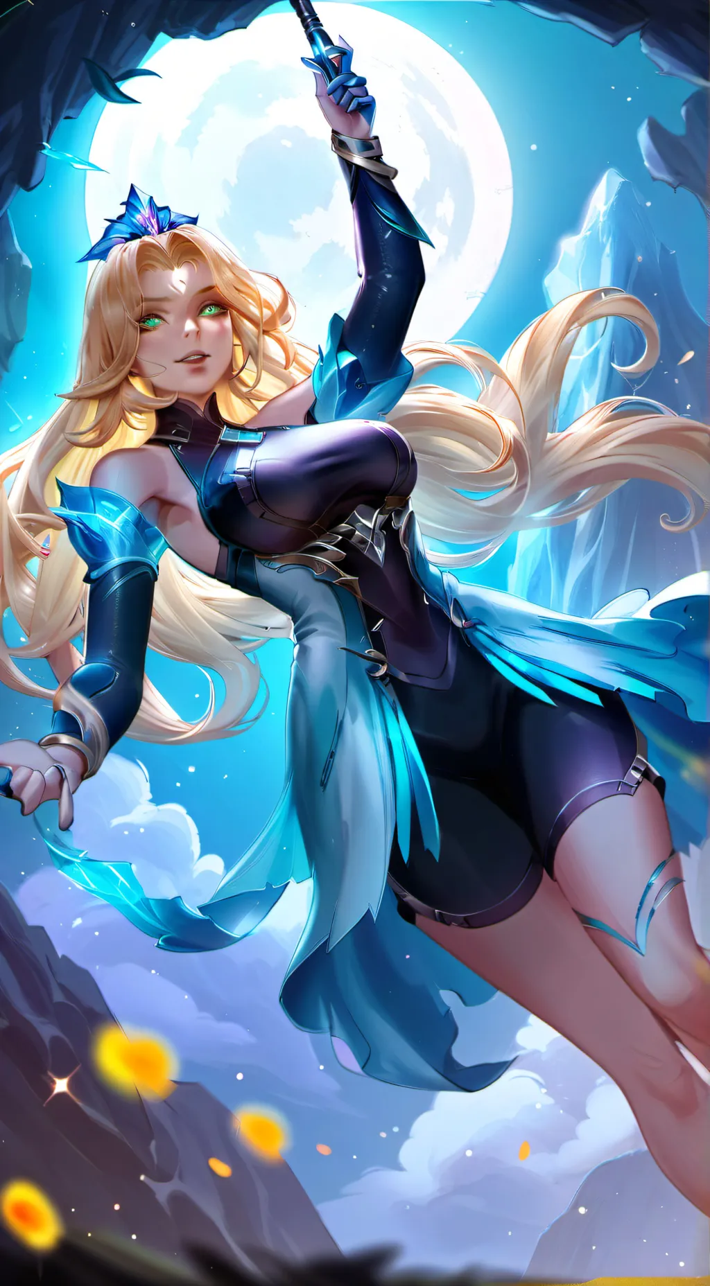 ai character: Floria Night background