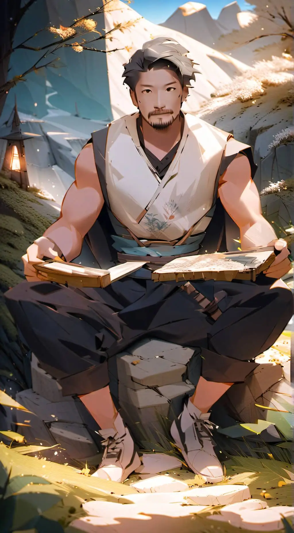 ai character: Dw x rdm  background