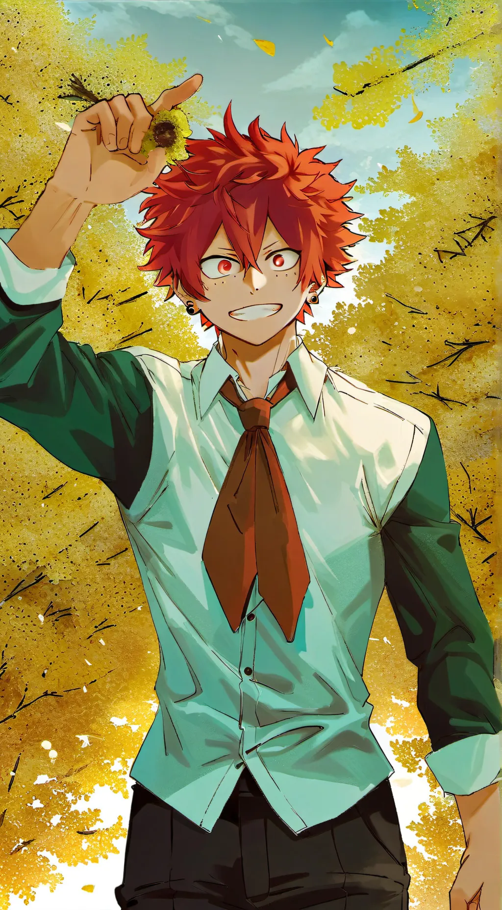 ai character: Kirishima  background
