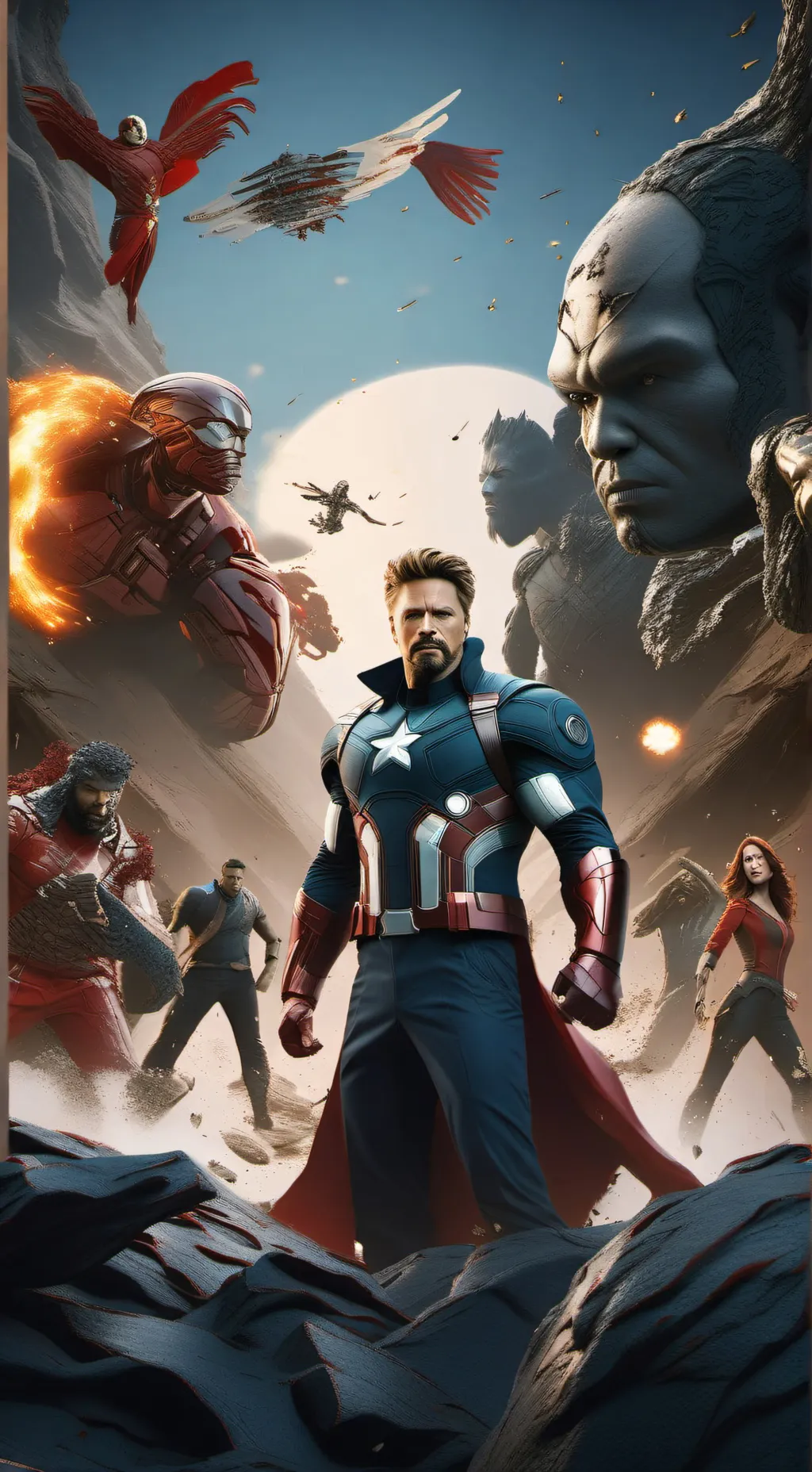 ai character: Avengers background