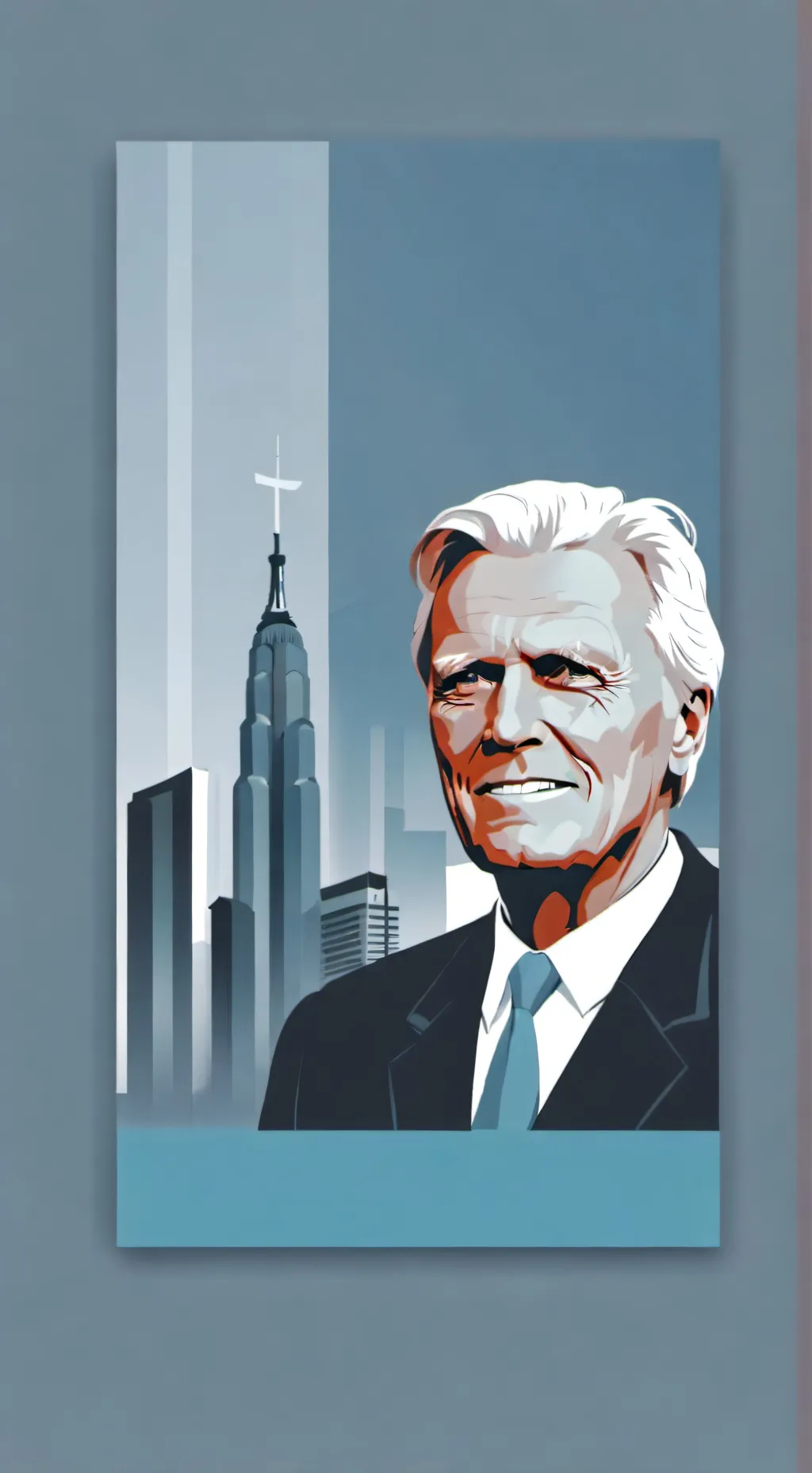 ai character: billy Graham  background